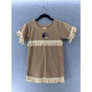 Vintage Disney Cutler's Girls sz 7/8 Pocahontas Cost Dress Halloween 90s pretend